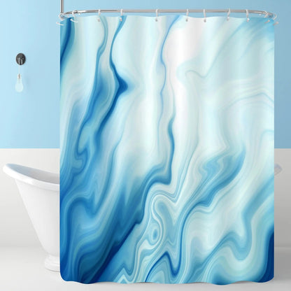 Delicate Gradient Shower Curtain Modern Minimalist Blue Green BAthroom Curtain Art Bathroom Waterproof Decoration With Hooks