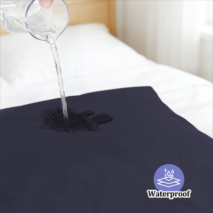 Waterproof pillowcases with zipper, 2-pack, waterproof pillowcases, super soft, breathable, noiseless