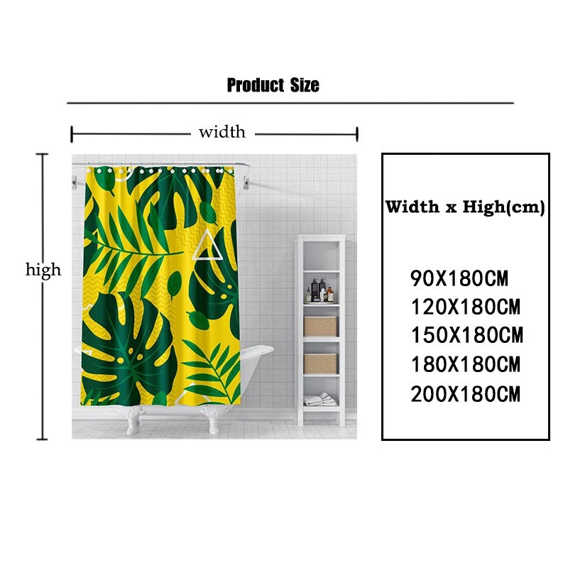 Abstract Plant Character Monkey Flower Bathroom Curtain Home Decor Waterproof Personality Shower Curtain cortina de la ducha