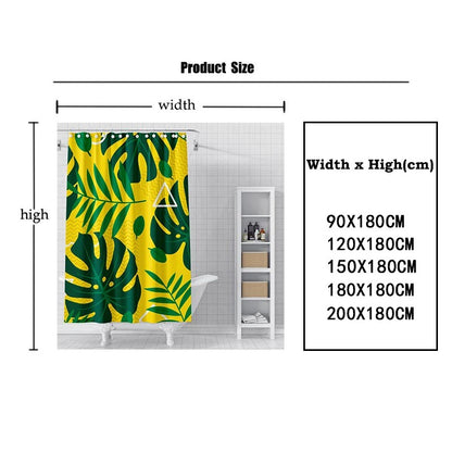 Abstract Plant Character Monkey Flower Bathroom Curtain Home Decor Waterproof Personality Shower Curtain cortina de la ducha