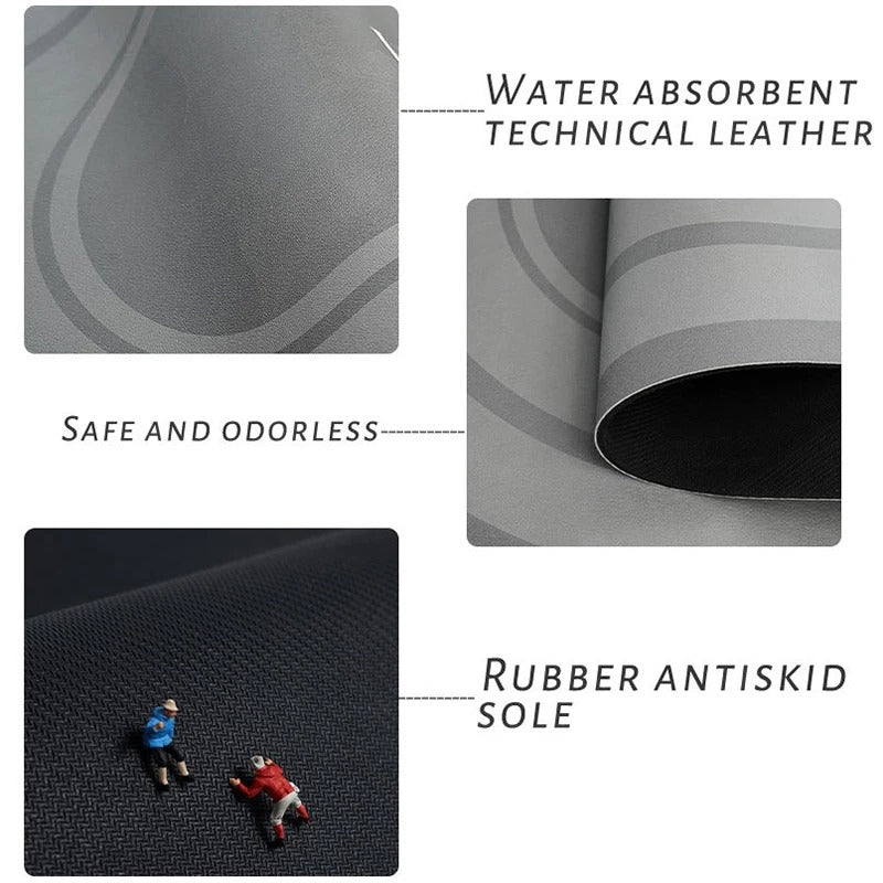 Super Absorbent Coffee Mat Draining Coffee Dish Drying Mat Quick Dry Bathroom Tableware Hide Stain Rubber Backed Absorbent Mat