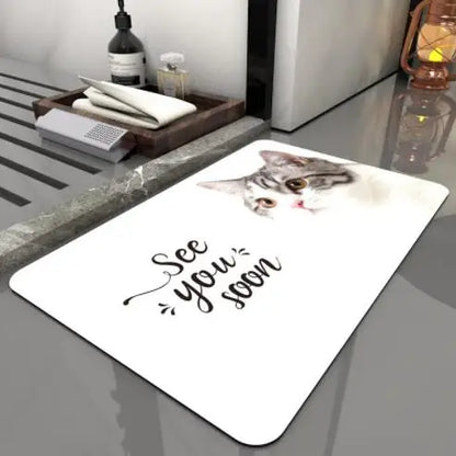 new 2023 soft mat diatom ooze water absorption drier mat toilet door mat diatomite non-slip MATS bathroom sanitary toilets