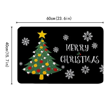 60x40cm Christmas Series Anti Slip Diatomaceous Mud Bathroom Mat Anti Slip High Water Absorbent Carpet Christmas Holiday Gifts