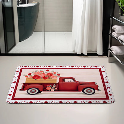 60x40cm Christmas Series Anti Slip Diatomaceous Mud Bathroom Mat Anti Slip High Water Absorbent Carpet Christmas Holiday Gifts