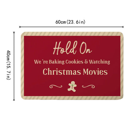 60x40cm Christmas Series Anti Slip Diatomaceous Mud Bathroom Mat Anti Slip High Water Absorbent Carpet Christmas Holiday Gifts