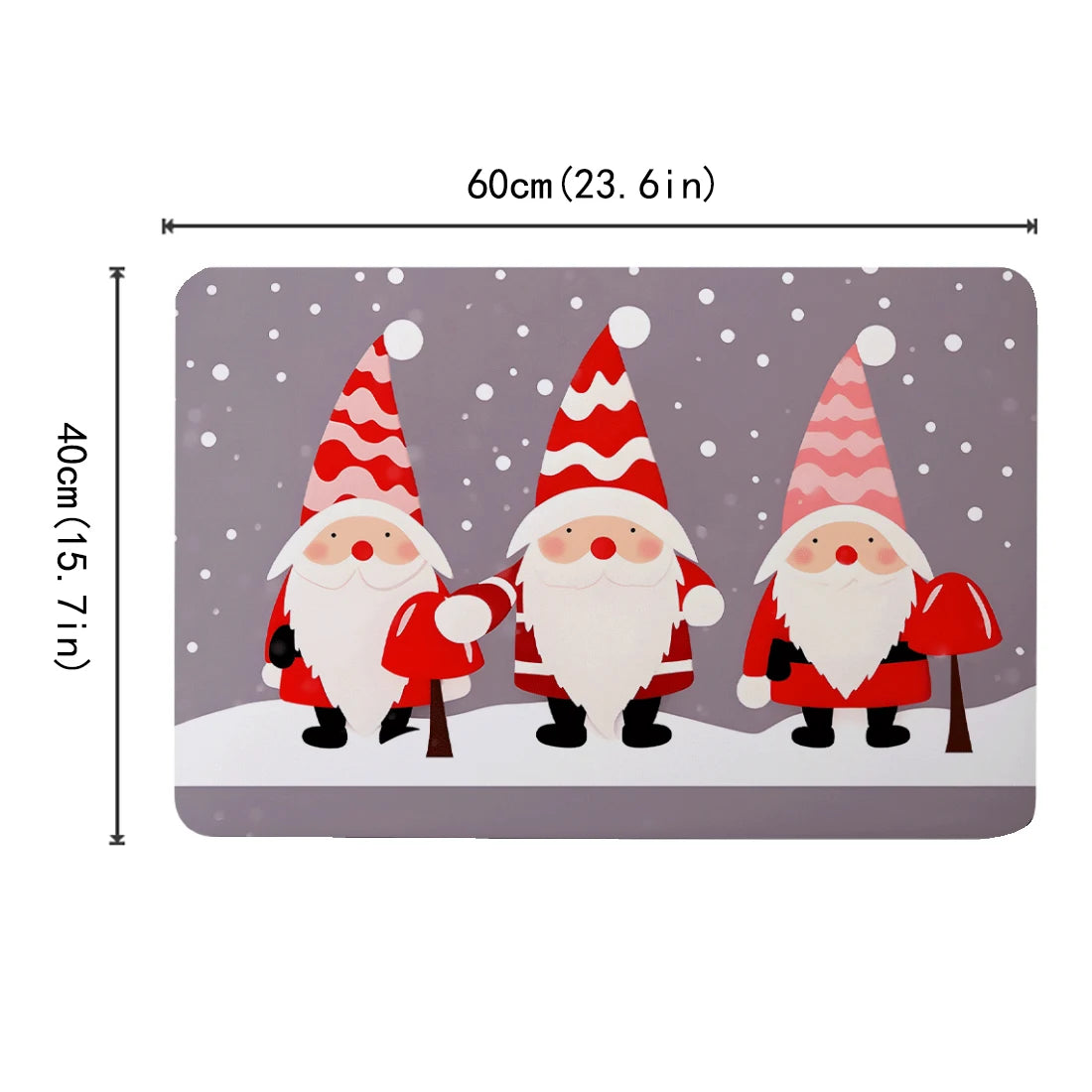 60x40cm Christmas Series Anti Slip Diatomaceous Mud Bathroom Mat Anti Slip High Water Absorbent Carpet Christmas Holiday Gifts