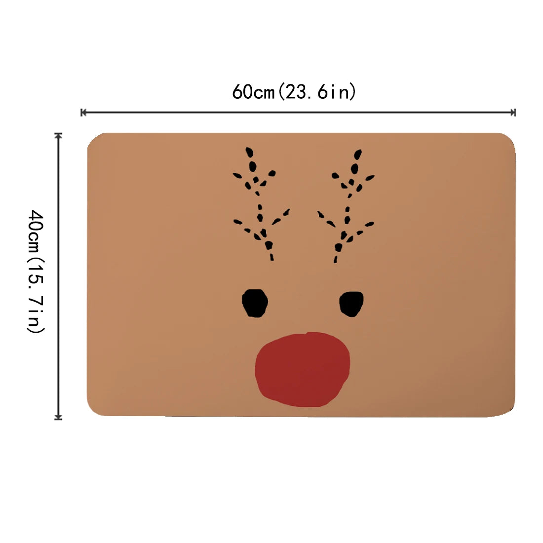 60x40cm Christmas Series Anti Slip Diatomaceous Mud Bathroom Mat Anti Slip High Water Absorbent Carpet Christmas Holiday Gifts