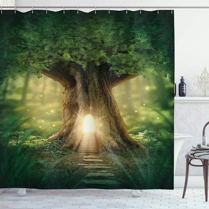 The Garden of Earthly Delights Shower Curtain for Bathroom Art Bath Curtain By Hieronymus Bosch Polyester Fabric Shower Curtain